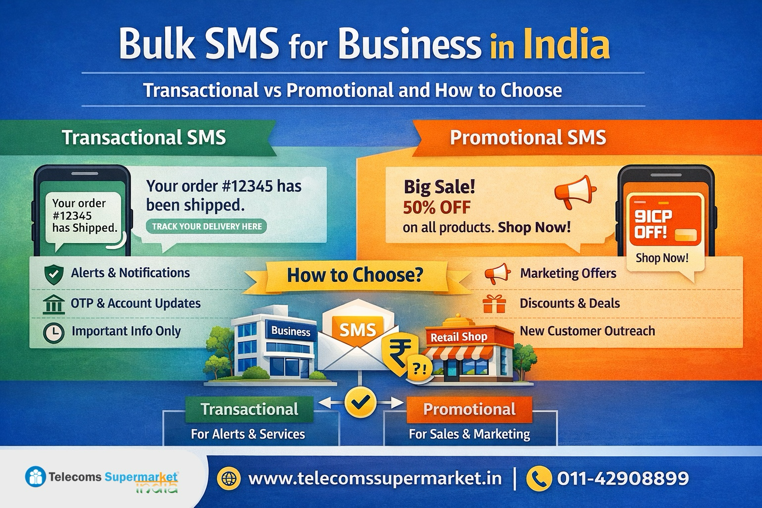 Bulk SMS for Business in India — Transactional vs Promotional and How to Choose?